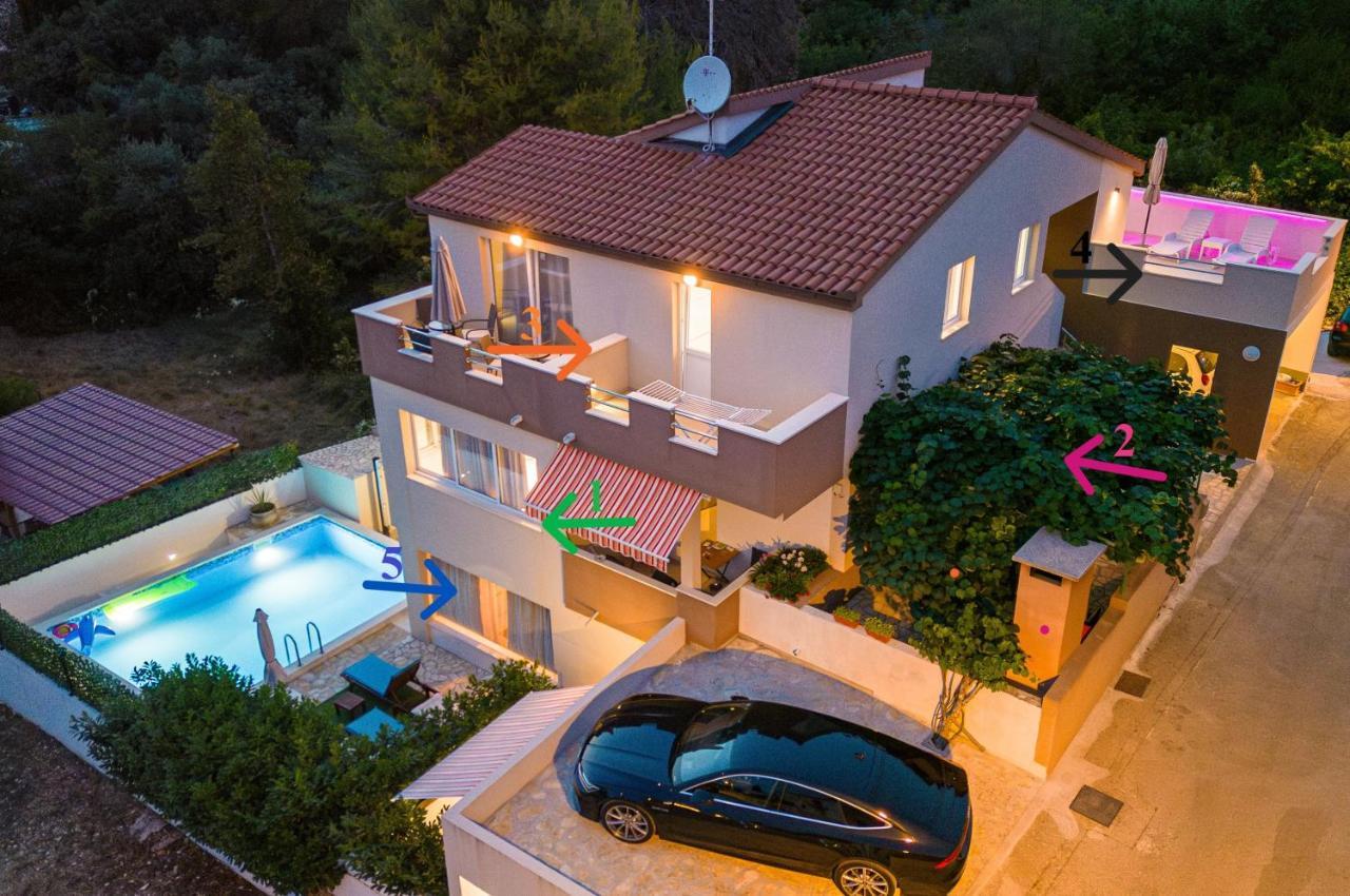 Bruno'S Poolside Apartments - Near Beach Trogir Exteriér fotografie